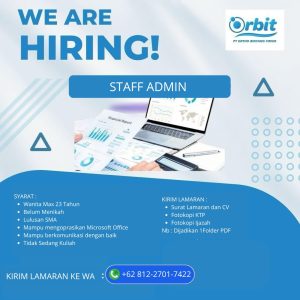Lowongan Kerja Sebagai Admin, Kurir untuk PT. Orbit Bintang Timur di Bali penempatan di Bali