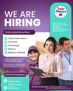 Lowongan Kerja Sebagai Admin, Purchasing, Delivery, Waiter untuk Indo Amazon di Bali penempatan di Badung