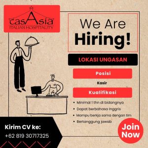 Lowongan Kerja Sebagai Kasir untuk Casa Asia di Bali penempatan di Ungasan