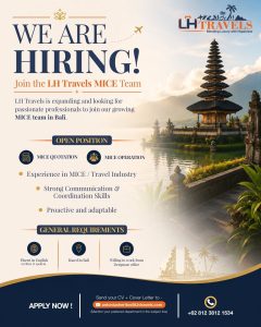 Lowongan Kerja Sebagai Mice Quotation, Mice Operation untuk LH Travels di Bali penempatan di Denpasar