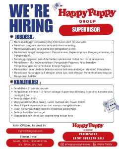Lowongan Kerja Sebagai SPV, Kapten untuk Happy Puppy Gatot Subroto Penempatan di Denpasar