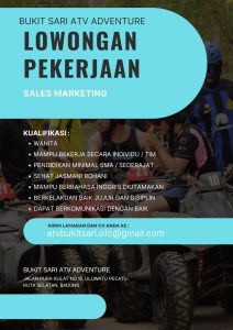 Lowongan Kerja Sebagai Sales Marketing untuk Bukit Sari ATV Adventure Penempatan di Uluwatu, Badung