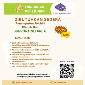 Lowongan Kerja Sebagai Stockist untuk PT. Athif Berkah Indonesia di Bali penempatan di Denpasar