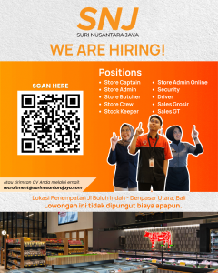 Lowongan Kerja Sebagai Store Captain, Admin, Butcher, Crew, Stock Keeper, Admin Online, Dll untuk Suri Nusantara Jaya Penempatan di Denpasar

