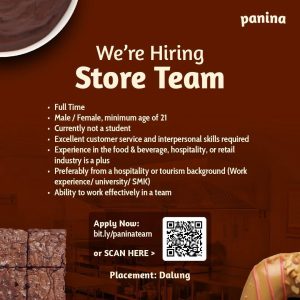 Lowongan Kerja Sebagai Store Team untuk Panina di Bali penempatan di Dalung