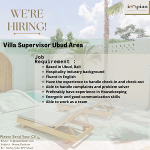 Lowongan Kerja Sebagai Supervisor, Area Manager, Accounting, Housekeeping, Host/Butler untuk Impian Property Management di Bali penempatan di Badung