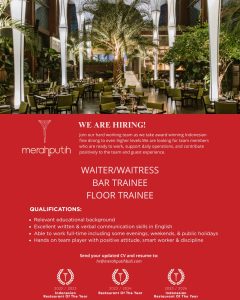 Lowongan Kerja Sebagai Waiter/ss, Bar Trainee, Floor Trainee untuk Merah Putih Bali di Bali penempatan di Seminyak