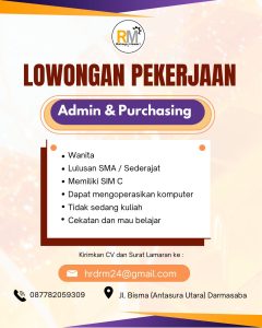Lowongan Kerja Sebagai Admin, Purchasing untuk Rahayu Mesari di Bali penempatan di Denpasar