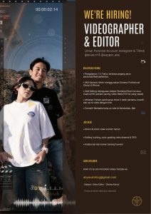 Lowongan Kerja Sebagai Videographer, Editor untuk Personal Account di Bali penempatan di Kerobokan