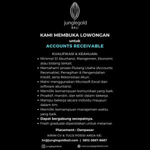 Lowongan Kerja Sebagai Account Receivable untuk Junglegold Penempatan di Denpasar