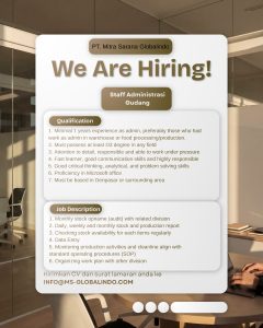Lowongan Kerja Sebagai Administrasi, Staff Gudang untuk PT. Mitra Sarana Global Indo Penempatan di Denpasar