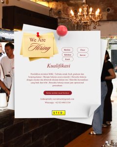 Lowongan Kerja Sebagai Barista, Kitchen, Kasir, Floor, Server untuk STED Bali Penempatan di Badung