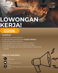 Lowongan Kerja Sebagai Cook untuk Warung Lojhi Penempatan di Abiansemal