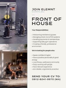 Lowongan Kerja Sebagai Front Of House, Housekeeping, Barista, Parking/Security untuk Penempatan di Uluwatu, Badung