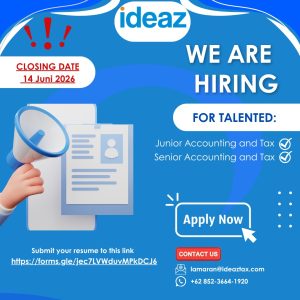 Lowongan Kerja Sebagai Junior Accounting and Tax, Senior Accounting and Tax untuk Ideaz Penempatan di Badung