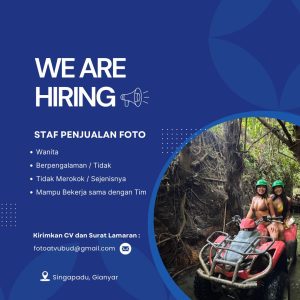 Lowongan Kerja Sebagai Staff Penjualan Foto untuk Foto ATV Ubud Penempatan di Singapadu, Gianyar