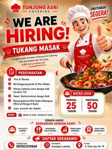 Lowongan Kerja Sebagai Tukang Masak untuk Tunjung Sari Catering Penempatan di Denpasar